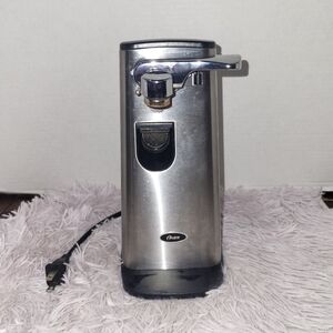 Oster Electric Can Opener FPSTCN1300 Stainless Steel W/Retractable Cord Works!